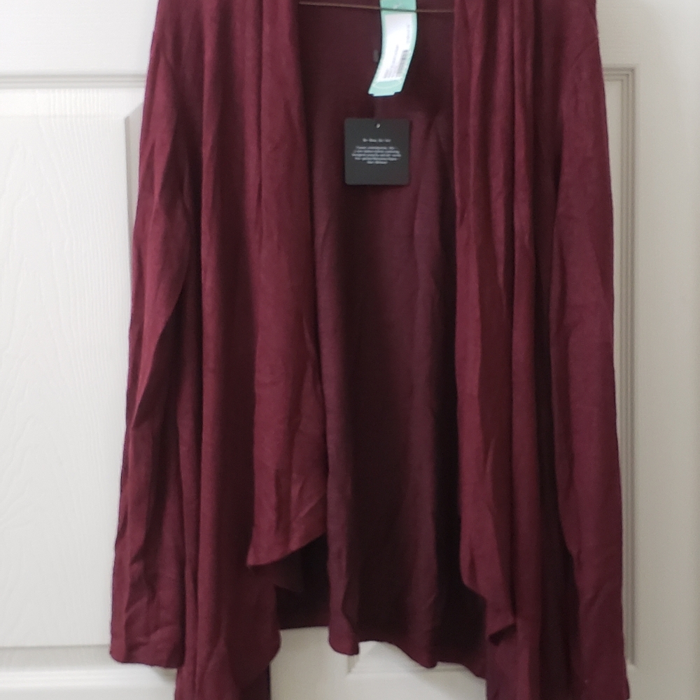 B Collection Wallace Brushed Burgandy Cardigan